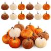 Thanksgiving Flannel Pumpkin Model Artificial Pumpkins for Halloween Party Table Decoration Autumn Fall Home DIY Craft Wreath