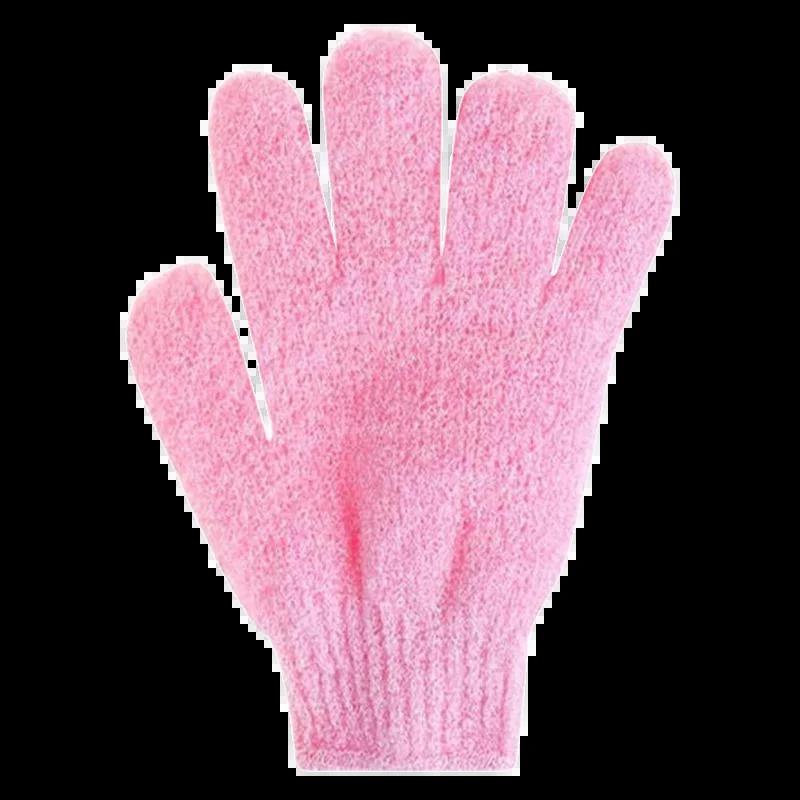 1-4pair Five Fingers Bath Gloves Household Shower Scrub Body Wash Children Home Supply Elastic Wipe Back Bathing Cleaning Gloves