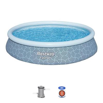 Kit piscina gonfiabile BESTWAY - Fast Set - 396 x 84 cm - Rotonda (Filtro a cartuccia, 1 cartuccia)
