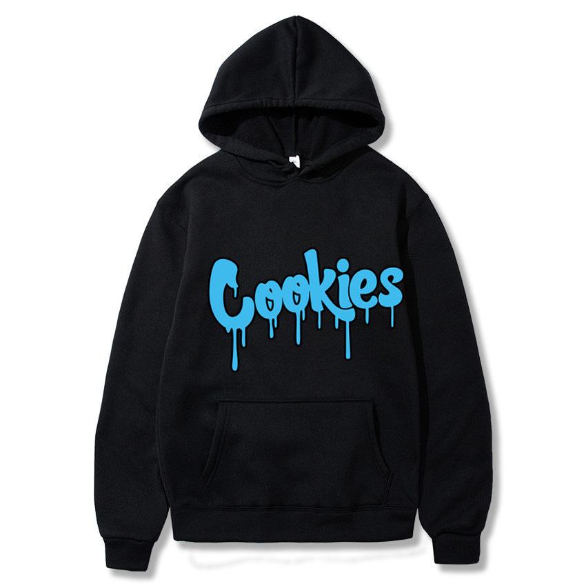 Wish2026 New Cookies Printed Fleece Men's Autumn and Winter Thick Sweater Hoodie