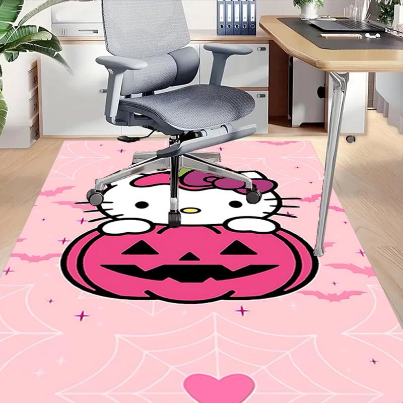 1pc Hello Kitty Halloween Carpet Anti Slip Polyester Floor Mat for office,Bedroom