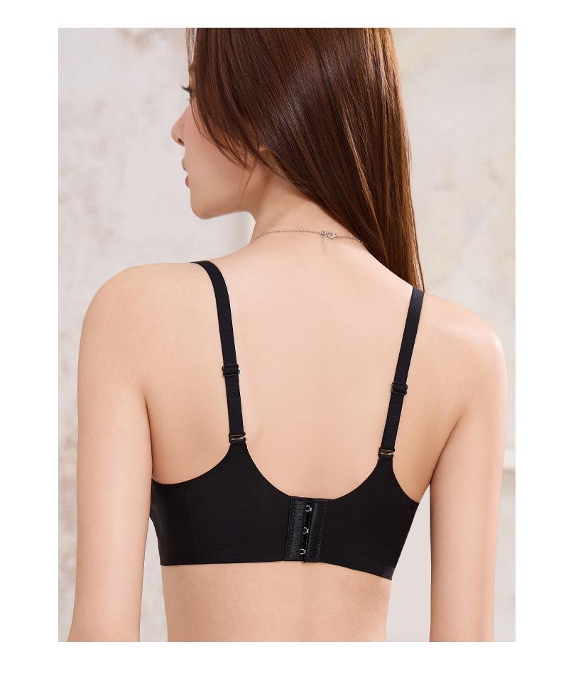 Gładki Biustonosz Bandeau Push-Up na Mały Biust - Antypoślizgowy i Zapobiegający Opadaniu z Zapięciem z Przodu i Pięknym Tyłem