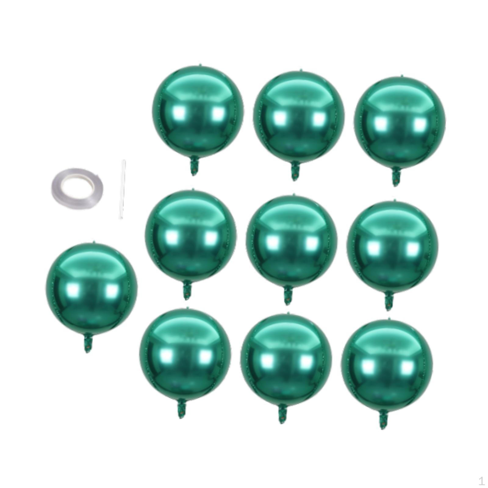 

10 фольгированных воздушных шаров диаметром 22 дюйма, уникальный круглый реквизит для праздников Green