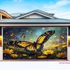 2D Nature Butterfly Tapestry, Monarch & Yellow Flower Galaxy Wall Decor