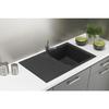 STRADOUR Built-in Kitchen Sink 1 Bowl + 1 Drainer Aloa - Resin - 81 X 50 Cm - Black