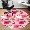 1pc Christmas Cats Office Round Area Rug, Indoor Mat Suitable For Office, Under Office Chairs Bedroom Living Room Home Decor, Room Deco