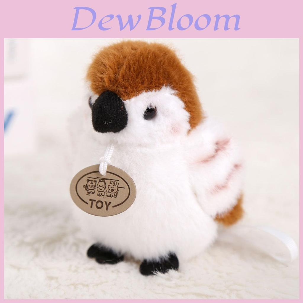 Red Crowned Crane Plush Parrot Keychain With Pp Cotton Filling For Girls And Collectors