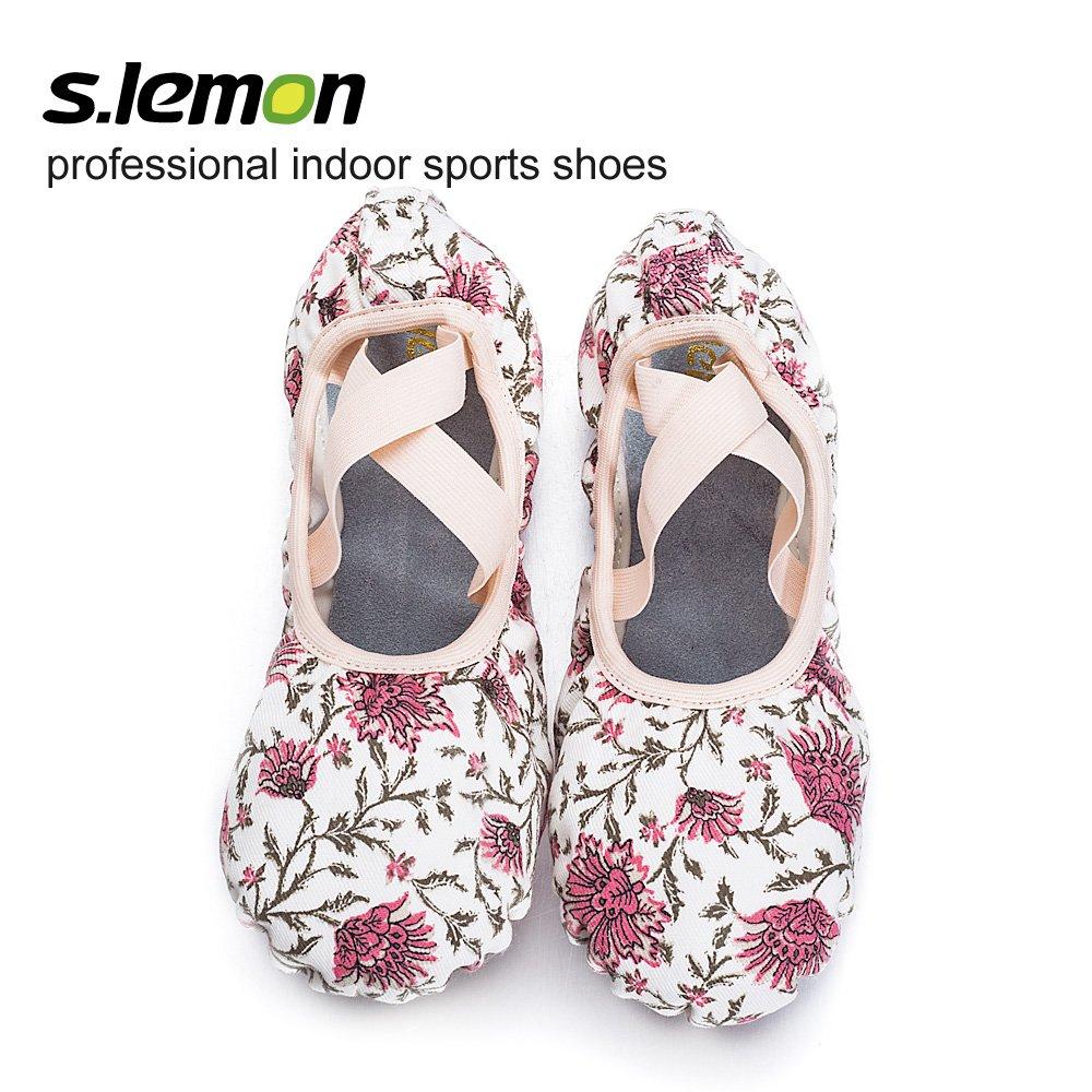 [s.lemon] Scarpe da Ballo Elastiche Colorate in Tela Scarpe da Balletto Scarpe da Yoga