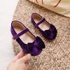 Girl Princess Shoes  Spring Autumn New Round-toe Children Mary Jane Shoes Bowknot Soft Fashion Kids Causal Ballet Flat Shoes