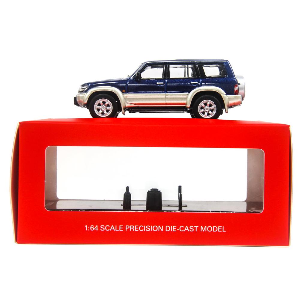 PAUDI MODEL Scale Diecast Nissan Patrol Y61 1998 Model Blue 1/64 Car,