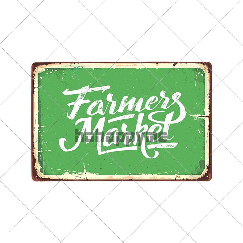 Farm Fresh Tin Sign Plaque Metal Vintage Farmhouse Decor Retro House Decoration Wall Poster 20x30 Cm