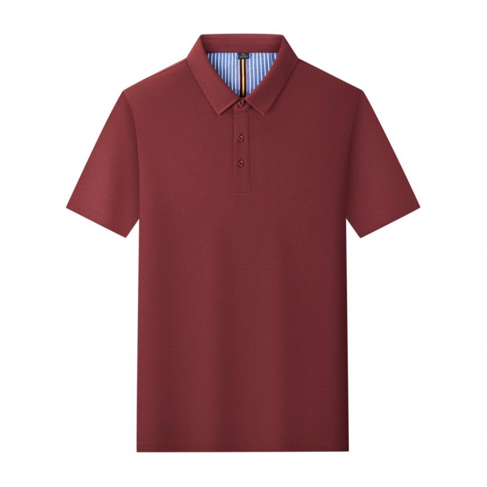 Solid Color T-Shirt Summer Women's and Men's Lapel Short Sleeve YG-258/256