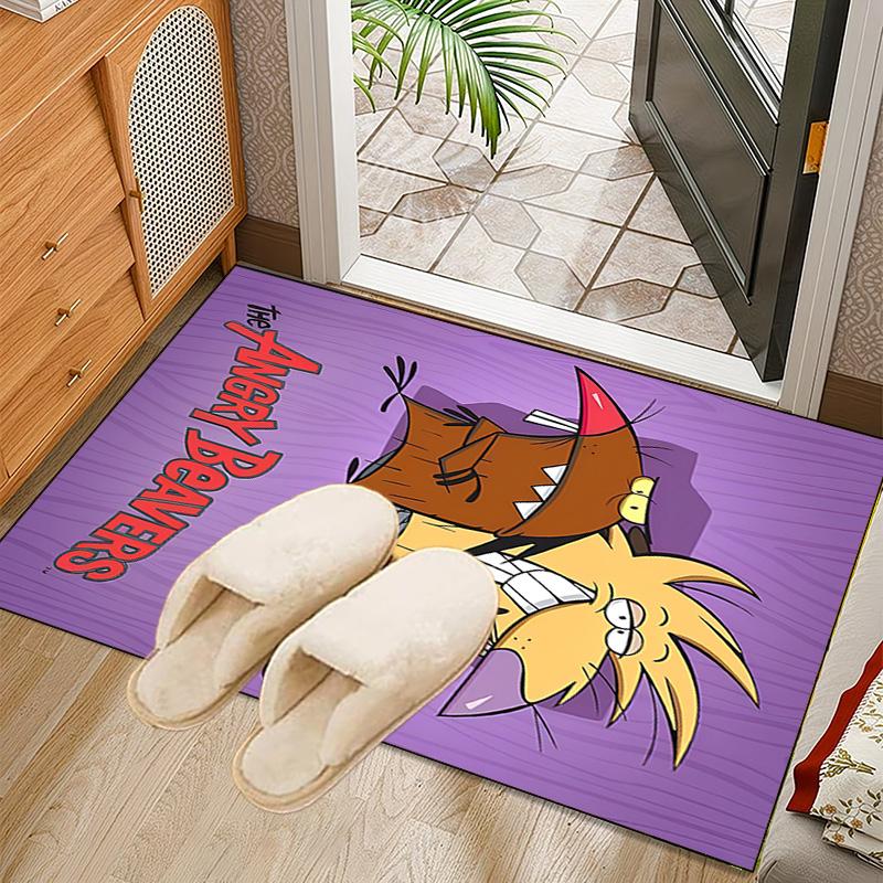 Angry Beavers Adventure Rug Office Carpet Non-Slip Mat, Chair Rug Floor Covering for Gaming, Bedroom, Living Room , Home Decor Christmas Gift