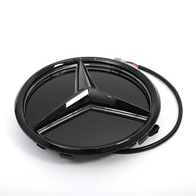 Voor Mercedes Benz GLC X253 GLE W167 GLS X167 V W447 Glanzend Zwart En Zilver LED Spiegel Stijl Voorgrille Ster Embleem Logo