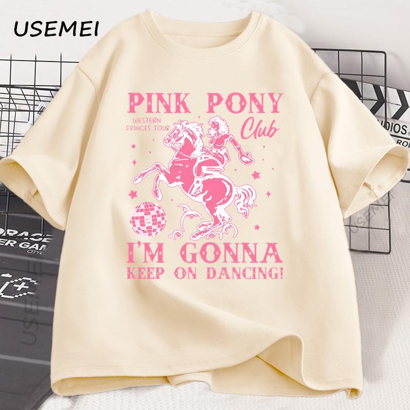 T-shirt Chappell Roan T-shirt Pink Pony Club T-shirt Midwest Princess Tour Groupe Concert Musique T-shirt Coton Manches Courtes T-shirt Vêtements