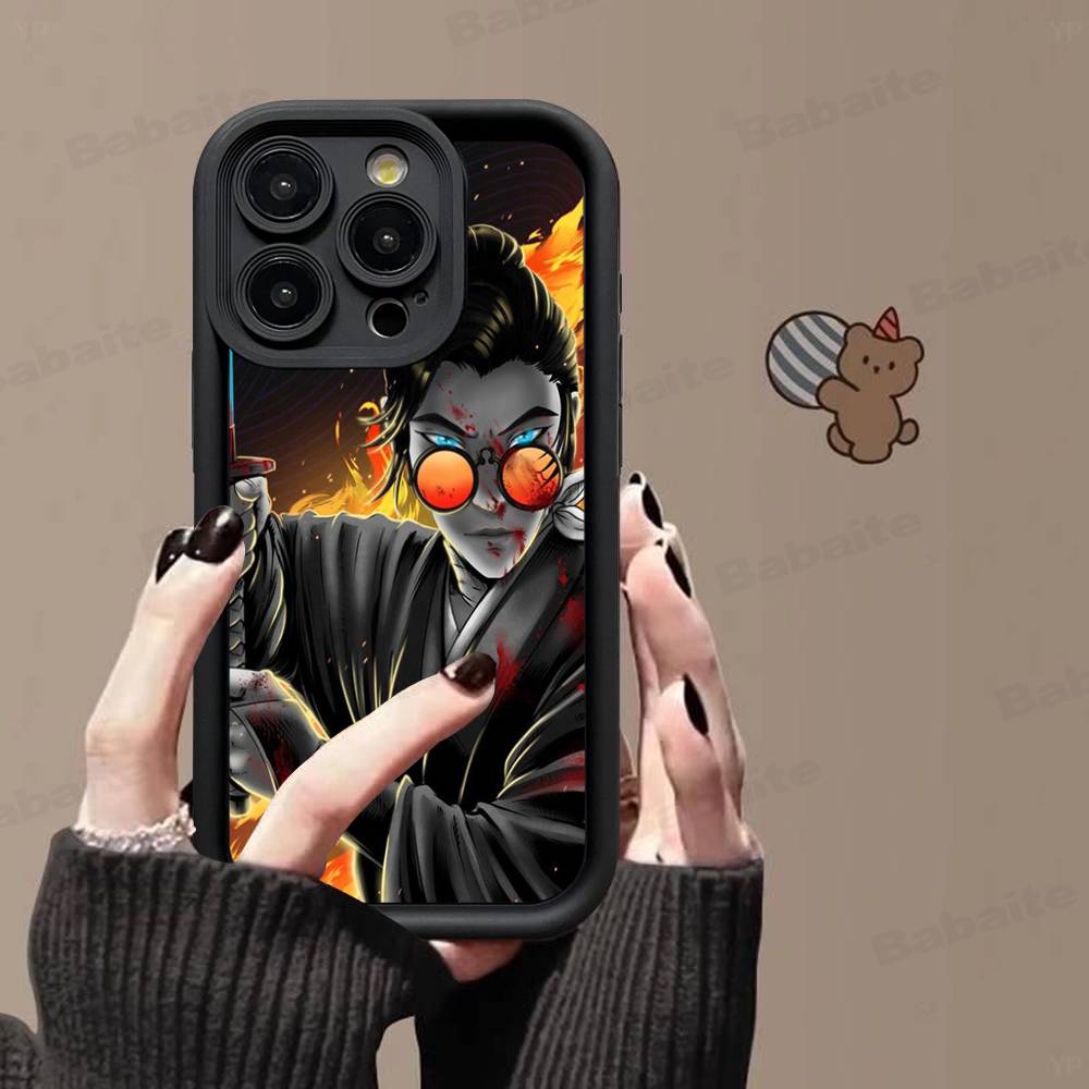 

Animated Blue Eye Samurai Phone Case For IPhone 17 16 15 14 13 12 11 Pro Max Mini Plus Soft TPU Back Cover iPhone 16 plus