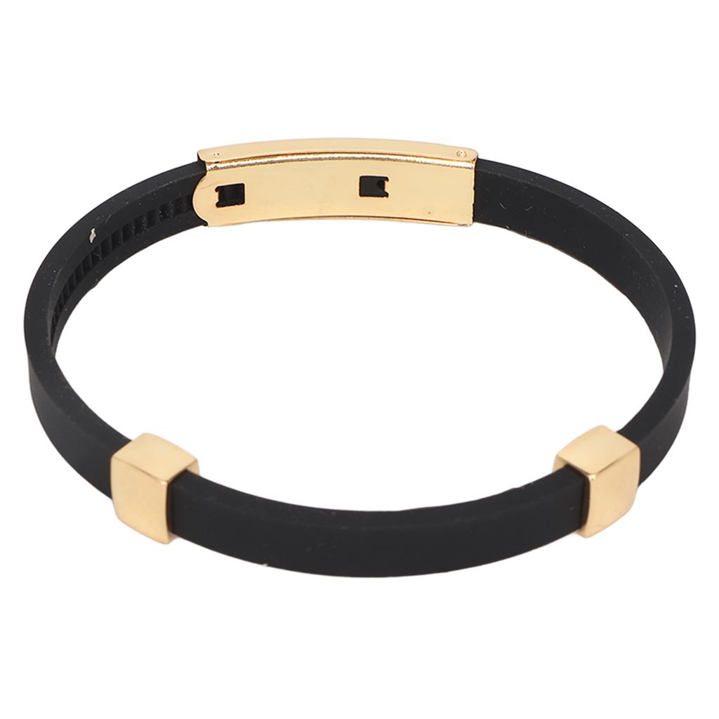 Silikonarmband Statisk förebyggande Handledsremmar Band Eliminera Kroppsstatisk Armband Guld och Svart