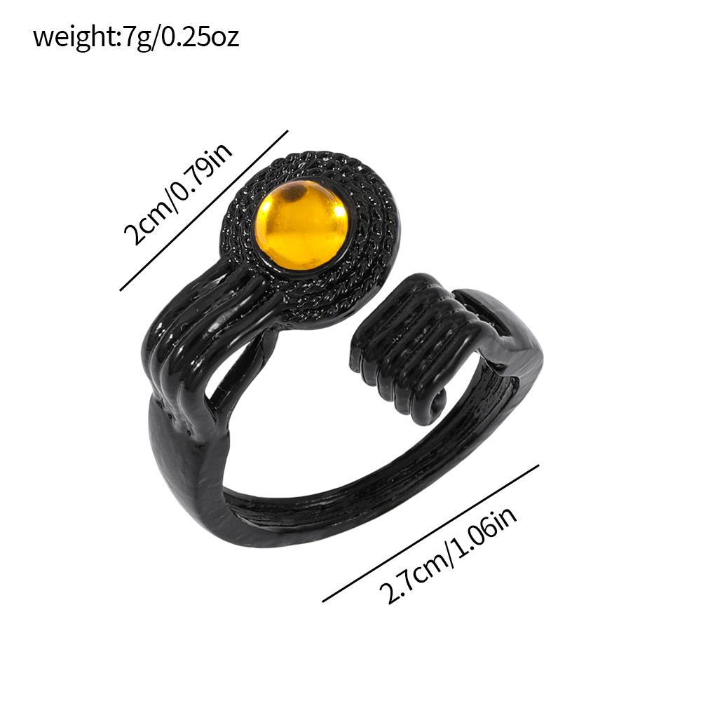 Creative and personalized design, love hugging ring, irregular diamond inlaid zircon open ring