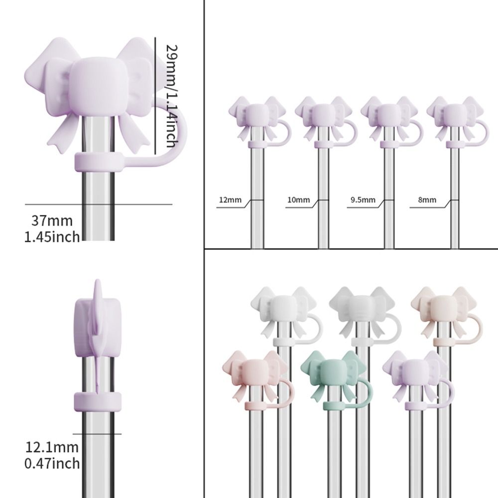 Splash Proof Silicone Straw Covers for Stanley/Tumbler Cup for 8-12mm Straws