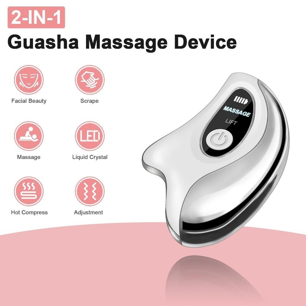 Heated Vibration Facial Scraping Tools Double Chin Face Massager Neck And Facial Relaxation