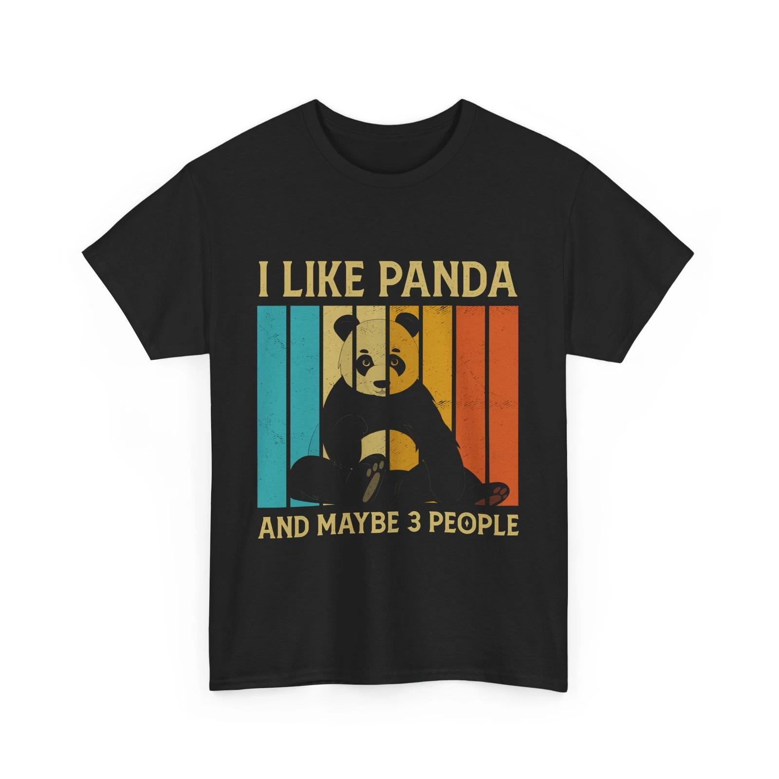 Panda Shirt, I Like Panda And Maybe 3 People Shirt, Panda Lovers Vintage Shirt 2XL