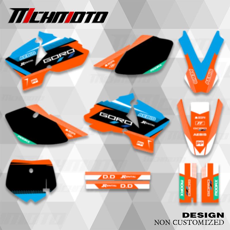 MCHMFG Full Graphics Decals Stickers Number Name Stickers Kit For KTM SX 50 SX50 2002 2003 2004 2005 2006 2007 2008