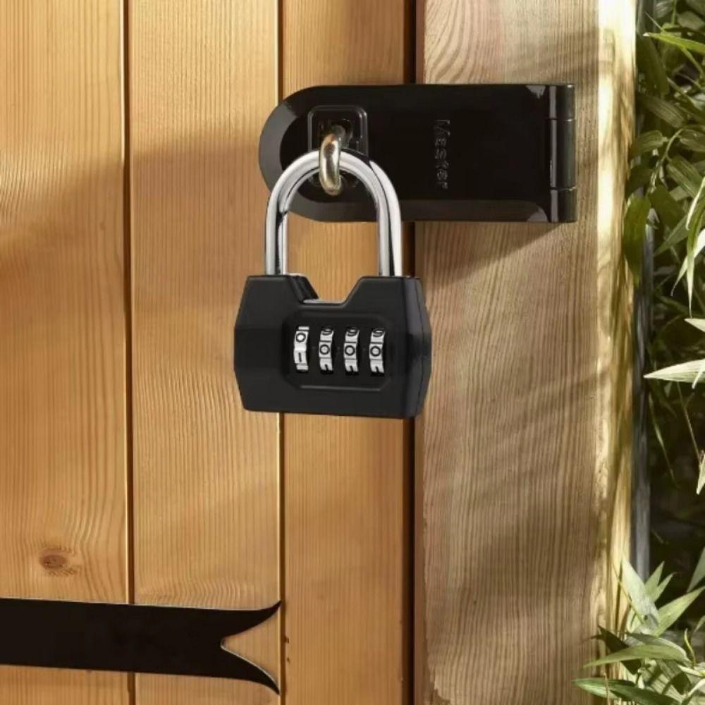 Waterproof Combination Padlock 4 Dial Digit Digit Combination Lock Password Padlock Warehouse Door