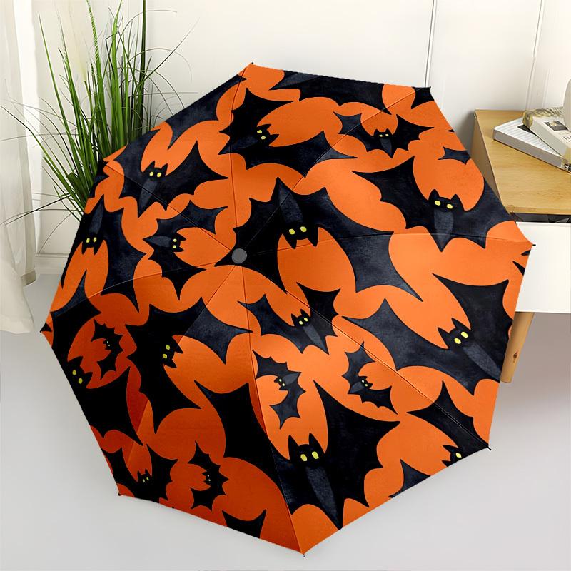 

Bats Halloween- Automatic umbrella, Four Seasons Portable Folding Umbrella, Suitable for Men and Women, Travel, Daily Compact Umbrella, Outd