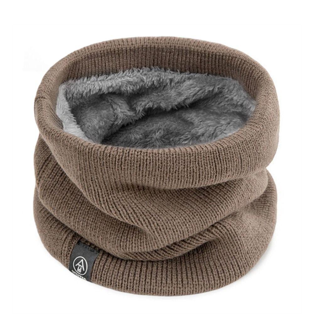 Soft Knitted Neck Warmer Thickened Lining Face Mask Fashion Neck Scarves  Women Men