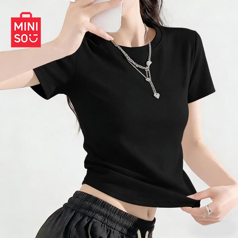MINISO Women's Slim Fit Short Sleeve T-Shirt