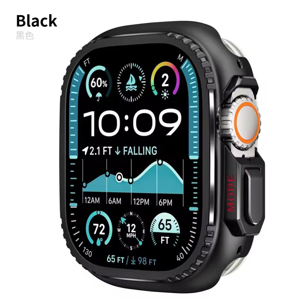 

Metal Case For Apple Watch Ultra3 49mm 46mm 45mm 44mm 42mm Protector Case Aluminum Cover Bumper Frame for IWatch Series 11 10 987654SE 44mm чёрный