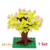 Bausteine Baum Blume Sets Stadt Pflanze Garten Bonsai Wald Natürliche Stadt Straßenansicht Park Dschungel MOC Modell Spielzeug Für Kinder