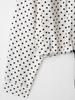 2025 Autumn Women's Polka Dot Puff Sleeve Jacket and Casual Pants Set