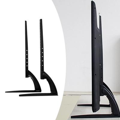TV Stand Mount Holder Load Bearing Capacity Black Base Pedestal Feet Universal Legs Table