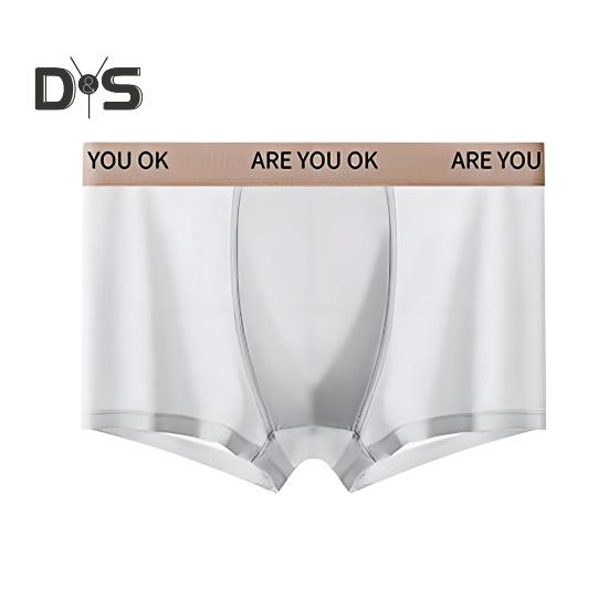 Menn Bokser Undertøy Middels høyde Patchwork Farge Ice Silke Shorts Truser Ultratynn Pustende Sommer Undertøy