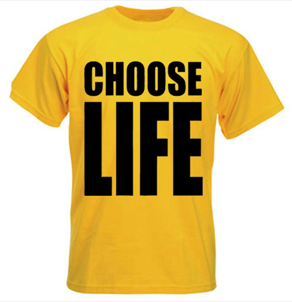 Choose Life Pánské tričko s potiskem písmen Letní ležérní pulovr s kulatým výstřihem a krátkým rukávem Sportovní topy Módní prodyšné Streetwear