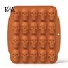 Halloween Gift for Bakers Skull Cake Mold with 20 Cavity, Theme, Silicone Non-Stick Candy Baking Accessories Parties Mold, Realistic 3D Tray