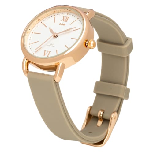 

Fieldwork Women s Analog Watch with Silicone Band, Nickel-Free, Gray, NF Mervy YM090-2