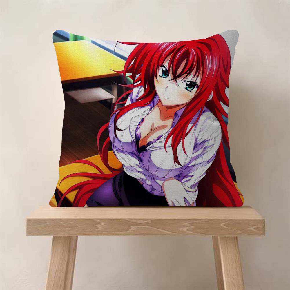 Anime HHigh School DxD Cushion Cover Inches Farmhouse Decor Home Throw Pillow Covers For Couch Decorations