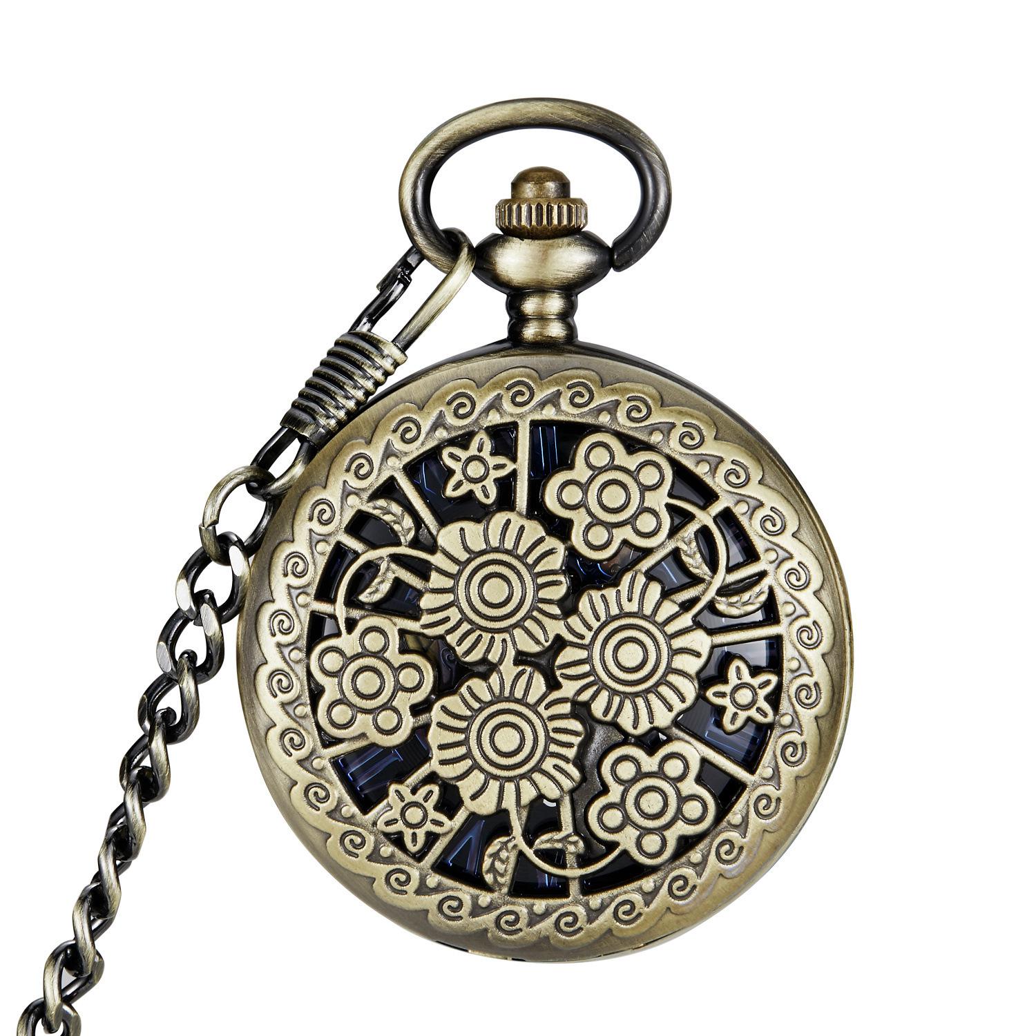 Engraved Retro Copper Mechanical Pocket Watch, Men S And Women S Gifts, Pendant Watch Pocket Watch