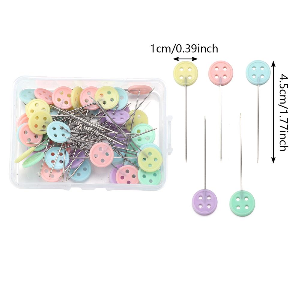 50/100 ks Krejčovské špendlíky Vyšívací patchworkové nástroje Fixační špendlík Knoflíkový špendlík Patchworkový špendlík pro šití Polohování DIY doplňky