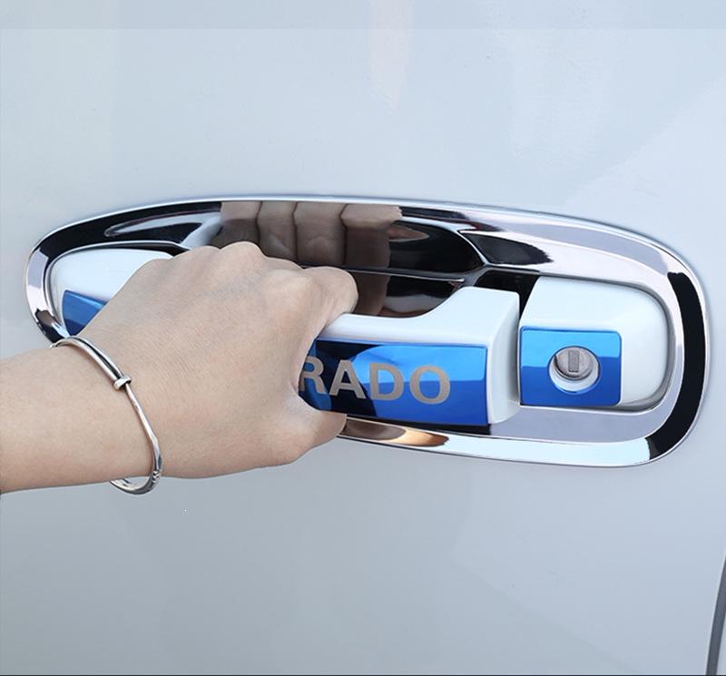 Stainless Steel Door Handle Bowl Trim for 2010-2019 Toyota Prado