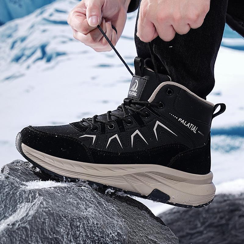 New Mid-top Wear-resistant and Non-slip Winter Outdoor Cold-resistant Velvet Warm Cotton Shoes