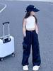 Teen Mädchen Joggers Hosen Lose Casual Mode Kinder Gerade Hosen Taschen Design Trendy Coole Streetwear Kinder Hosen