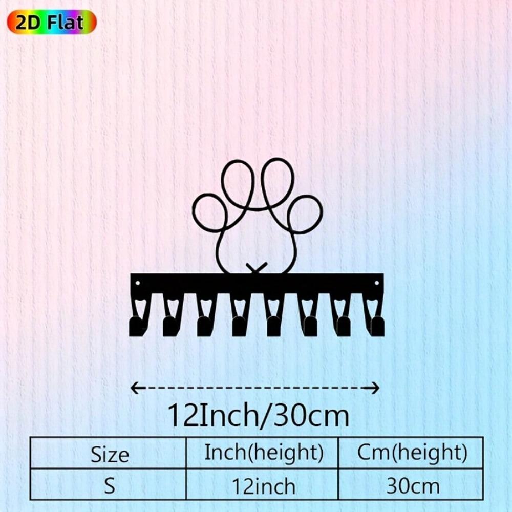 Minimalist Iron Wall Hooks Set of 8, Versatile Coat Hat Key Holder for Entryway Bedroom