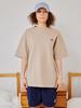 Akau Oversized Basic Ponte T-Shirt (Beige)