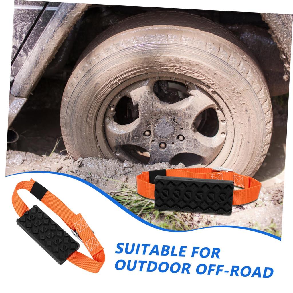 TINEASUR Prancha de Escape, Placa Antiderrapante para Roda, Tapete de Segurança Antiderrapante para Emergência, Placa de Tração Antiderrapante, Emergência