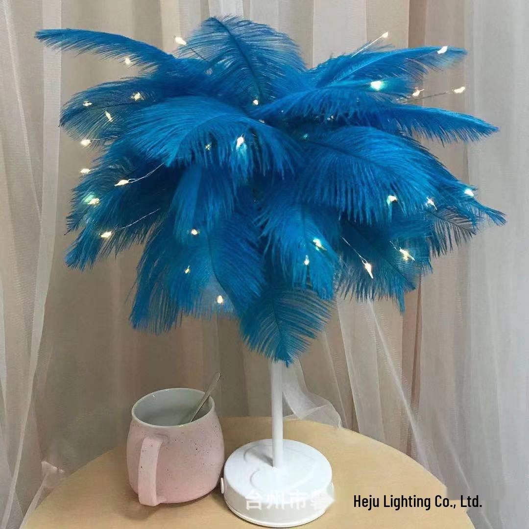 

Романтические перьевые ночники для спальни, дня рождения и атмосферы для прямых эфиров Battery + Remote + USB