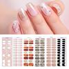 Gel Nail Strips with File Easy Apply Remove Self Adhesive Nail Sticker Decal Women Home Manicure DIY Nail Polish Wrap
