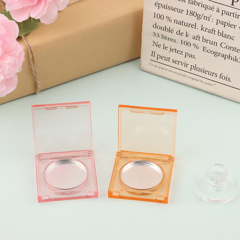 Quadratische Parfüm-Creme-Box Rouge Highlighter Concealer Leeretui mit Aluminiumplatte Kosmetikbehälter aus Kunststoff Klare Make-up-Hülle